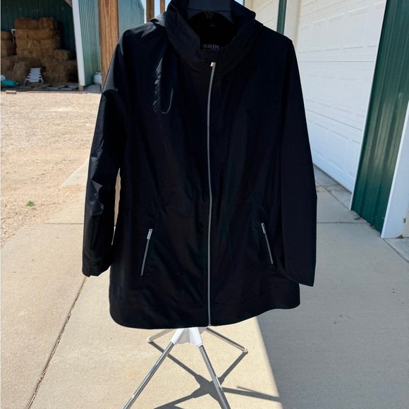 Calvin Klein Black jacket with High Collar & hood - Picture 1 of 3